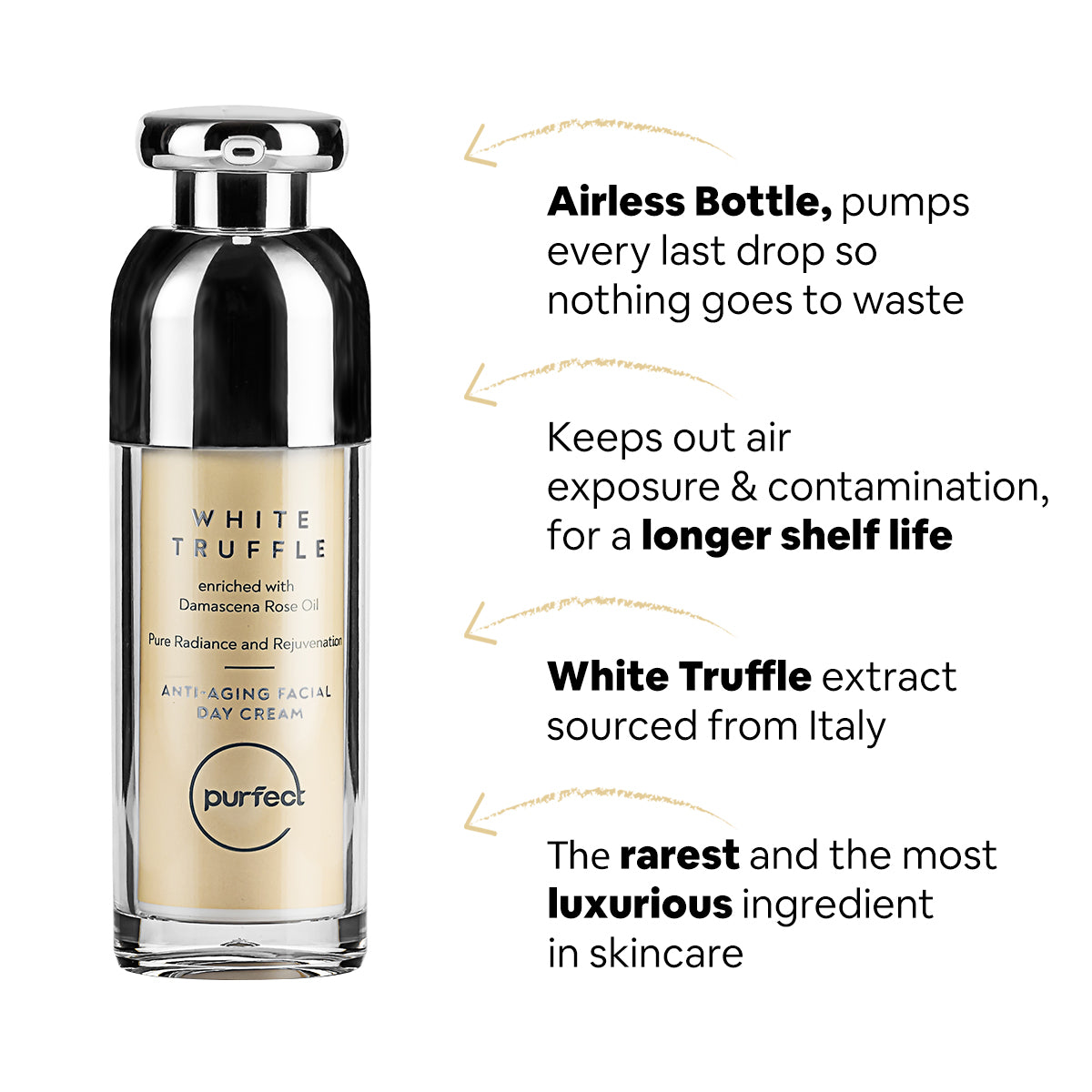 Purfect - Mobile view of White Truffle skincare range